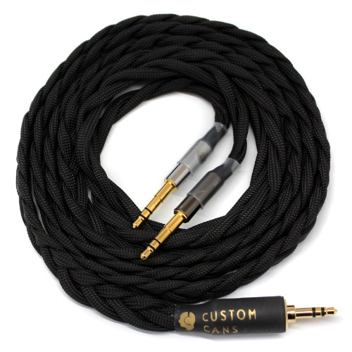 Meze Cable with 2 x 3.5mm jacks Black 1.5m Stock Cable - Custom Cans Shop