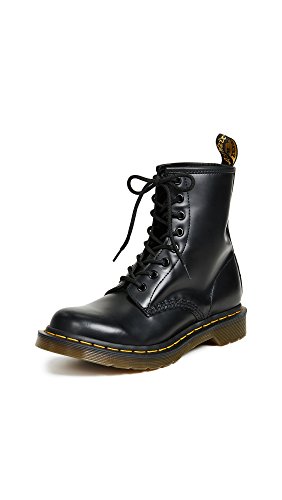 Dr. Martens Women's 1460 Smooth Leather 8 Eye Boot Combat - 11 - Black Smooth