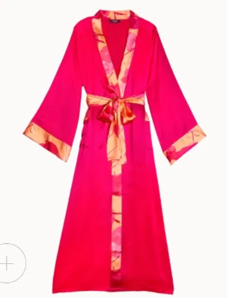 Cravings | Luxe Silk Robe in Ruby