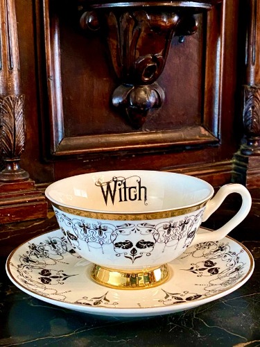 Nouveau Witch cup and saucer