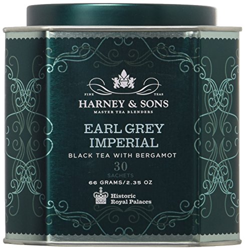 Harney & Sons HRP Earl Grey Imperial Tea Tin | 30 Sachets, Historic Royal Palaces Collection - Earl Grey - 30 Count (Pack of 1)