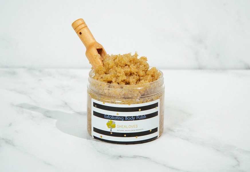 8oz Peppermint Brown Sugar Scrub w/ Wooden Scoop