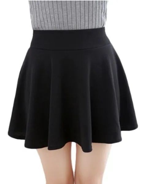 Urban CoCo Women's Basic Solid Stretchy Flared Casual Mini Skater Skirt