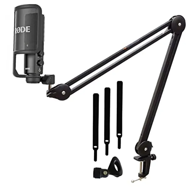 Rode NT-USB Mikrofon + keepdrum MS138 Mikrofonarm-Stativ