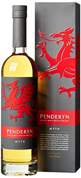 Penderyn Myth Single Malt Whisky aus Wales- Ausgezeichneter Whisky in der Geschenkpackung mit 40% vol. (1 x 0,7l)
