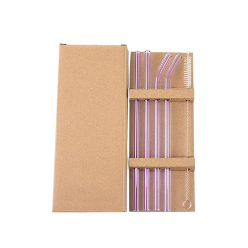 Reusable Glass Straws - Purple
