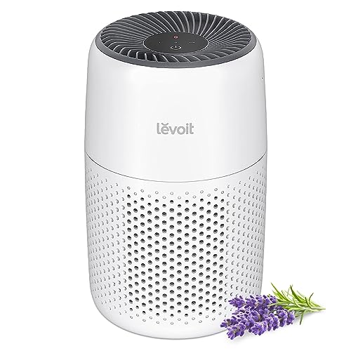 LEVOIT Air Purifiers for Bedroom Home, HEPA Filter Cleaner with Fragrance Sponge for Better Sleep, Filters Smoke, Allergies, Pet Dander, Odor, Dust, Office, Desktop, Portable, Core Mini, White - Core Mini Cream White