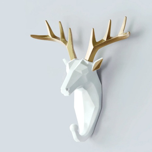 Nordic Animal Wall Hook - White Stag