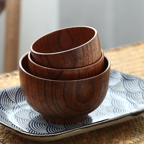 Japanese Style Wooden Bowl - Medium