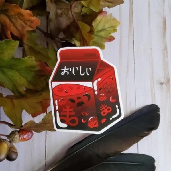 Satan Milk Carton Sticker  Milk Carton Sticker  Red Milk | Etsy Canada