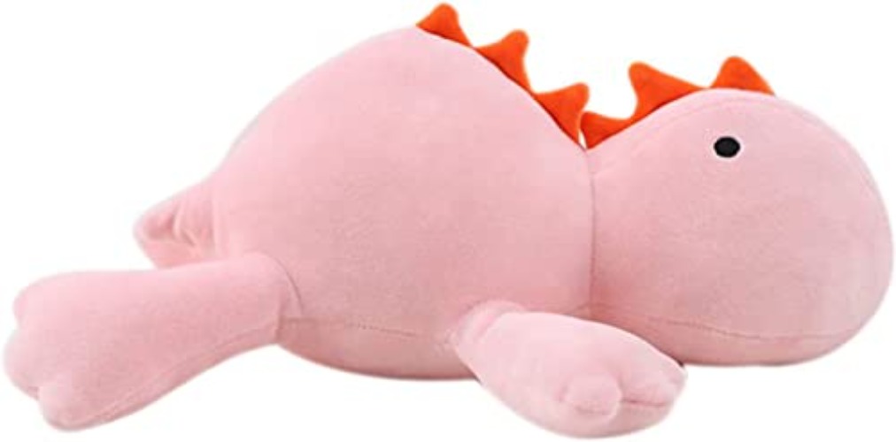 IdeaMeme 24" 3.4 lbs Weighted Dino Stuffed Toys, Cute Animals Plushie Dolls Pillow Gifts for Kids Adults (Pink 65cm) - Pink Dino - 24"