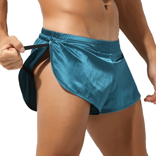 Silky Jockstrap Shorts | Teal / 30-32in (74-80cm)
