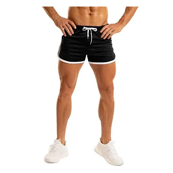 OuBER Men's Fitted Shorts Bodybuilding Workout Gym Running Tight Lifting Shorts