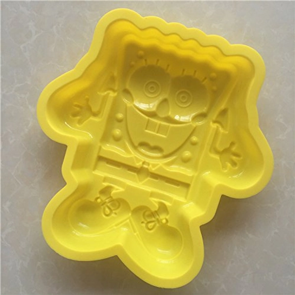 YL SpongeBob SquarePants G012 Silicone Cake Baking Mold Cake Pan Muffin Cups Handmade Soap Moulds Biscuit Chocolate Ice Cube Tray DIY