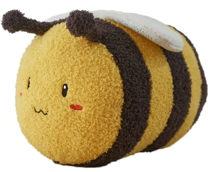 13.9 Inch Fuzzy Bumblebee Stuffed Animal Honey Bee Pulshies with Cute Face and White Wings Cuddly Bumble Bee Plush Toy Honeybee Anime Gifts for Kids And Lovers In Birthday, Valentines, Christmas - Bumble Bee