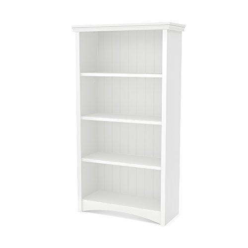 South Shore Gascony 4-Shelf Bookcase Pure White - Pure White