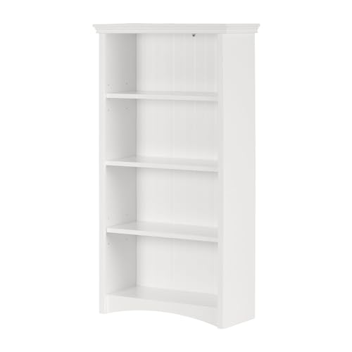 South Shore Gascony 4-Shelf Bookcase Pure White - Pure White