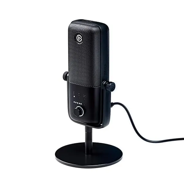 Elgato Wave:3 - Premium Studio Quality USB Condenser Microphone for Streaming, Podcast, Gaming and Home Office, Free Mixer Software, Sound Effect Plugins, Anti-Distortion, Plug ’n Play, for Mac, PC - Black - Microphone