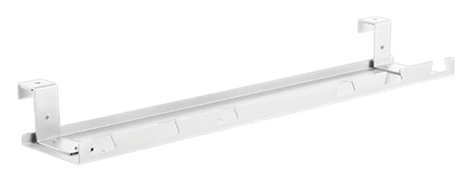 White Under-Desk Cable Management Tray 