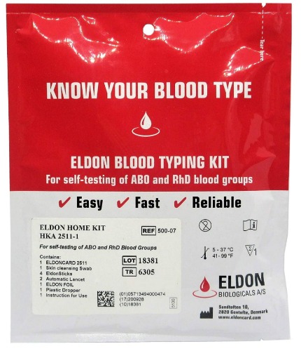 Eldoncard Blood Type Test (Complete Kit)