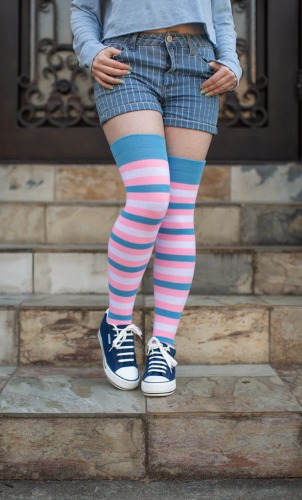 Original Pride Thigh High Socks | Trans