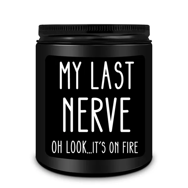 Birthday Gifts for Men, Valentines Day Gifts for Him, Funny Fathers Day Christmas Gifts for Men Dad Boyfriend - my last Nerve Black