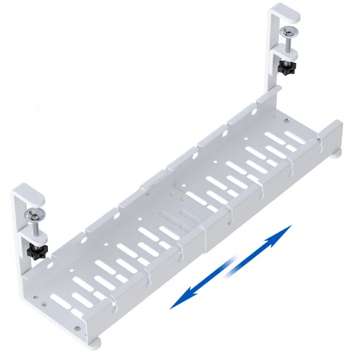 Vernonle ケーブルオーガナイザー ケーブルトレー デスク下 白 ワイヤーケーブルトレー ケーブル配線トレー ケーブルトレイ ケーブルラック デスク 配線 収納 穴あけ不要 伸縮性 [並行輸入品] - white_A