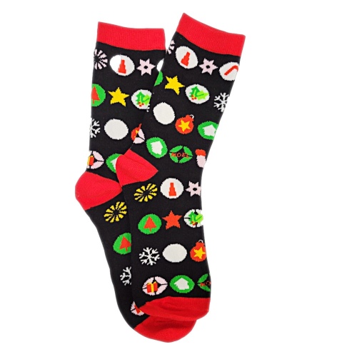 Christmas Holiday Socks (Adult Medium) - Christmas Theme Pattern / Medium