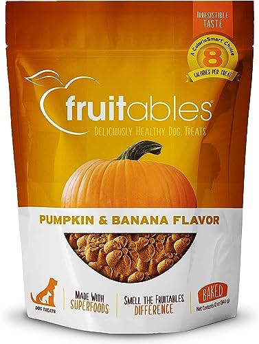Fruitables Dog Treats Pumpkin & Banana Flavor, 7 oz - 7 Ounce (Pack of 1) - Pumpkin and Banana