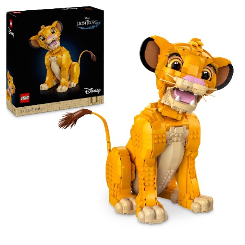 LEGO ǀ Disney Jonge Simba de Leeuwenkoning Decoratie Bouwpakket voor Volwassenen met Dieren Figuur, Creatieve Hobby, Nostalgisch Cadeau voor Mannen, Vrouwen en Fans van de Film 43247