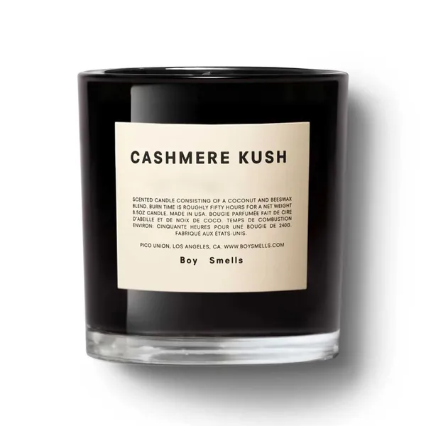 Cashmere Boy Smells Candle | 50 Hour Long Burn | Coconut & Beeswax Blend | Luxury Scented Candles for Home (8.5 oz)