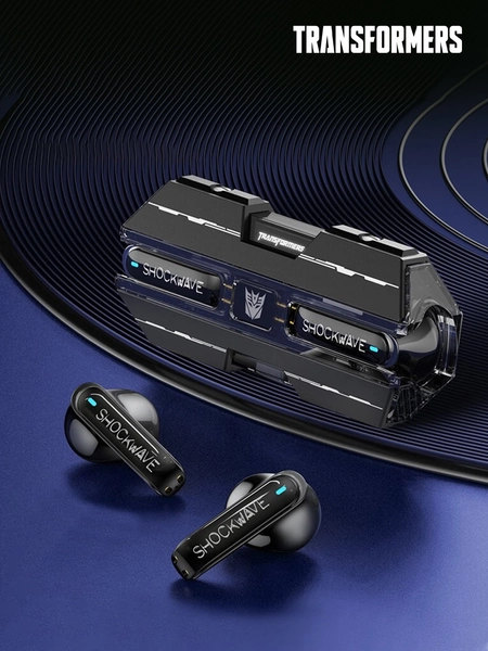 Transformers TF-T01 Passive Noise Reduction Half In Ear Intelligent Touch Battery Ultra Long Range Music Games Sports Wireless Earphone