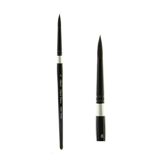Silver Brush Black Velvet Brush - Round | 3000S-8