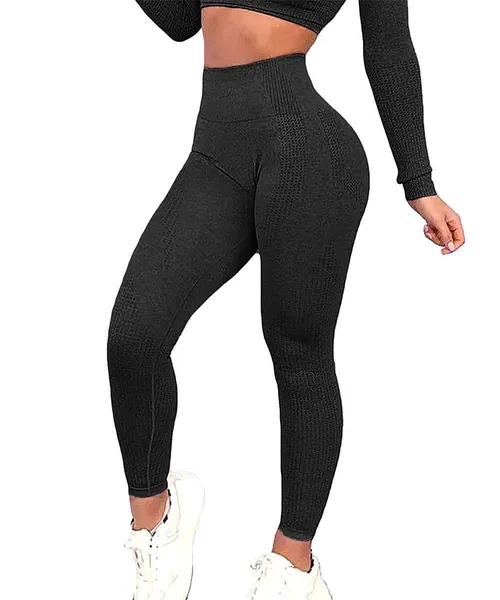 Yaavii Women Yoga Leggings Seamless High Waisted Tummy Control Yoga Pants for Gym Running Workout