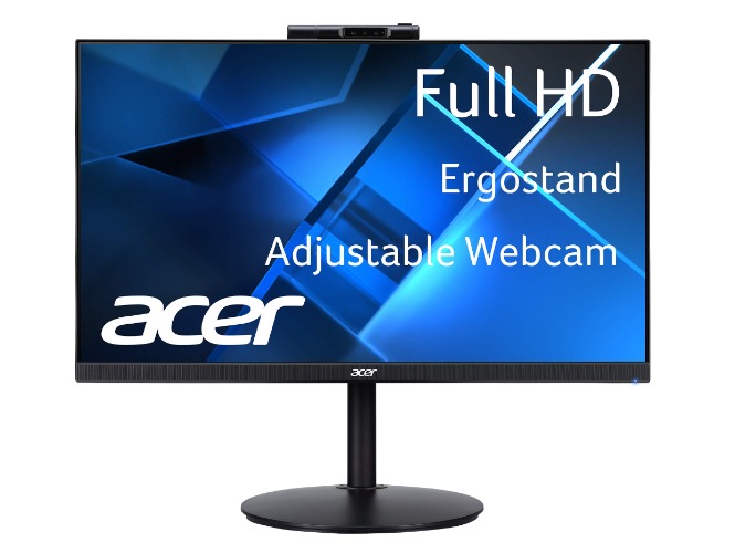 Acer CB272 Dbmiprcx 27" Full HD (1920 x 1080) IPS Frameless, AMD FreeSync, 1ms VRB, ErgoStand Monitor with Full HD Adjustable Webcam (Display Port, HDMI & VGA Ports) - 27 Inches Base Monitor