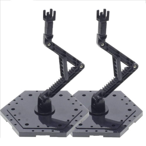 HG RG Hobby Action Base Gundam Model Stand Hobby Display Stand Pack of 2 (1/144 Scale) (2pcs Black)