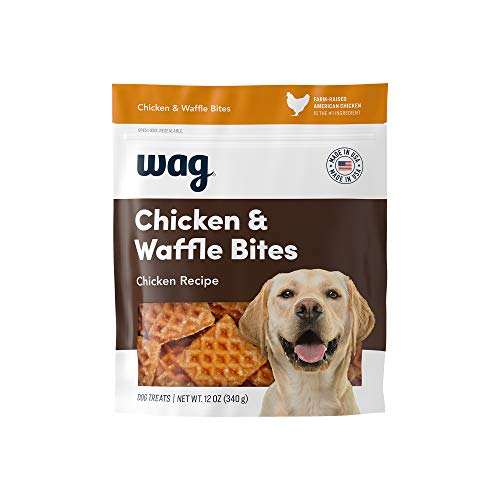 Amazon Brand - Wag Dog Treats Chicken and Waffle Bites 12oz - 12 Ounce (Pack of 1)