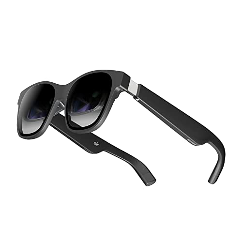 XREAL Air AR Glasses, Smart Glasses with Massive 201" Micro-OLED Virtual Theater, Augmented Reality Glasses, Watch, Stream, and Game on PC/Android/iOS–Consoles & Cloud Gaming Compatible