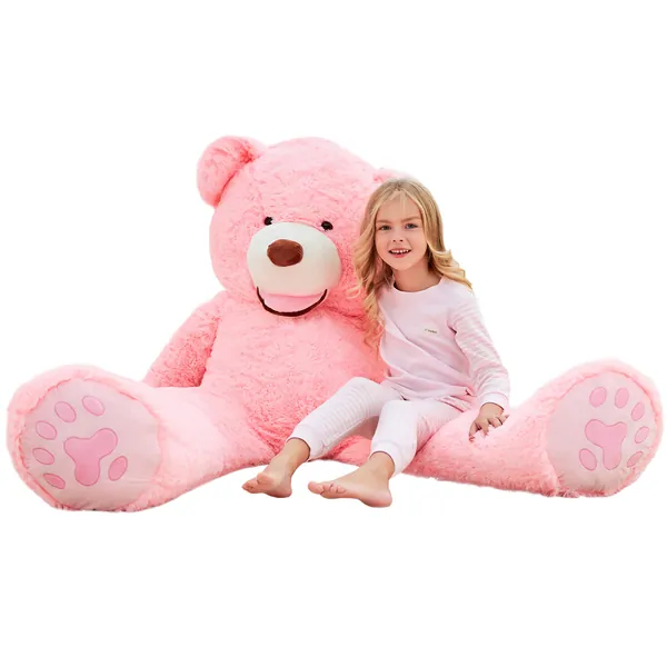 IKASA Giant Teddy Bear Plush Toy Stuffed Animals (Pink, 63 inches) - pink 63 inches