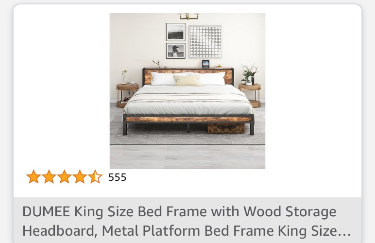 ⭐️ NEED ⭐️ King SIZE BED FRAME