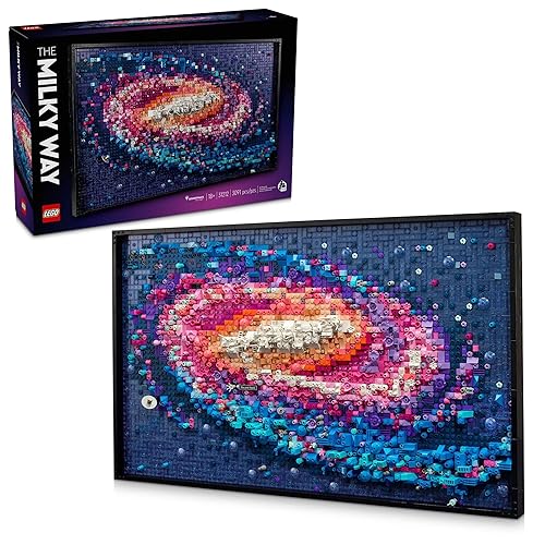 LEGO Art The Milky Way Galaxy Wall Art Décor, Space and Astronomy Gift, Building Set for Adults, Creative Activity for Art and Design Lovers, Home Décor Ideas for Living Room, 31212