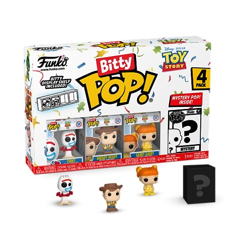 Funko Bitty Pop!: Toy Story Mini Collectible Toys - Forky, Woody, Gabby Gabby & Mystery Chase Figure (Styles May Vary) 4-Pack