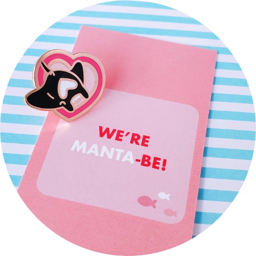 Finpinshop x Umvvelt Valentine's Day Pin Collaboration - Manta Ray