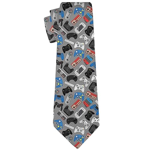 Cubirmin Tie for Men Funny Neckties Fashion Gentleman Soft Comfortable Ties for Wedding Party Holiday - One Size - Weapon Gamer Gaming Video
