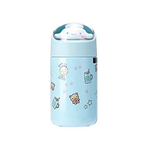 𝗖𝘂𝘁𝗲 𝗪𝗮𝘁𝗲𝗿 𝗕𝗼𝘁𝘁𝗹𝗲 𝗞𝗮𝘄𝗮𝗶𝗶 𝗔𝗻𝗶𝗺𝗲 Thermal Travel Mug Reusable Stainless Steel Adorable Insulated Bottle Hot or Cold Drinks - Blue - Medium-9.46oz