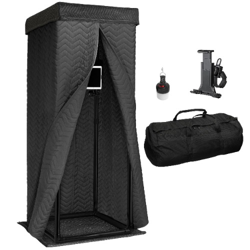Snap Studio Ultimate Vocal Booth - 360 Degree Reverb Isolation Shield for Crisp, Echo-Free, Studio Quality Vocals - #1 Recommended by Rolling Stone Magazine