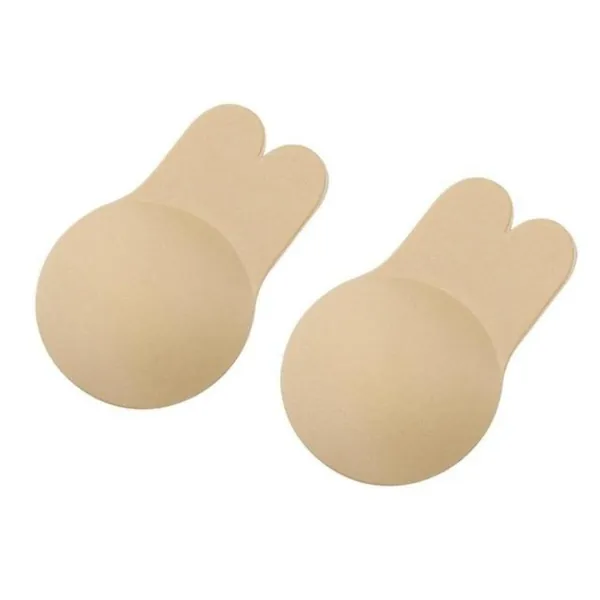 Silicon Push Up Bra Strapless Invisible Pasties (2 pairs) - Beige / XXL (Dia 5.1 Inches)