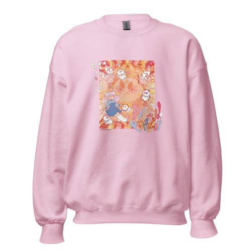 Trippy Cat Sweater | Light Pink / Extra large