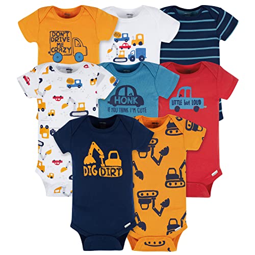Onesies Brand baby-boys 8-pack Short Sleeve Mix & Match Bodysuits - 0-3 Months Grey Hungry