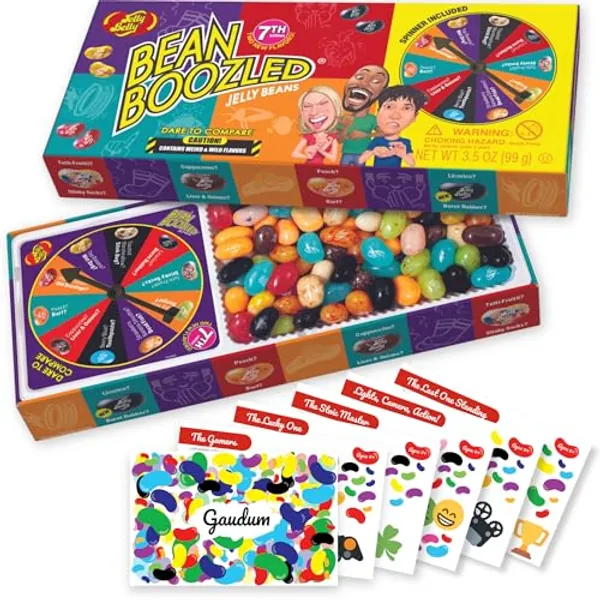 Jelly Belly Bean Boozled Jelly Beans Candy NEW EDITION + 5 Gaudum Jelly Bean Cards (For Kids) - For Kids